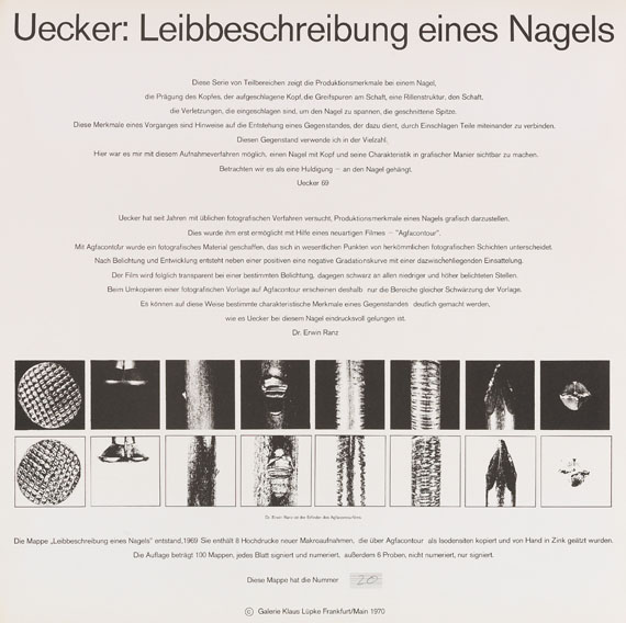 Günther Uecker - Leibbeschreibung eines Nagels