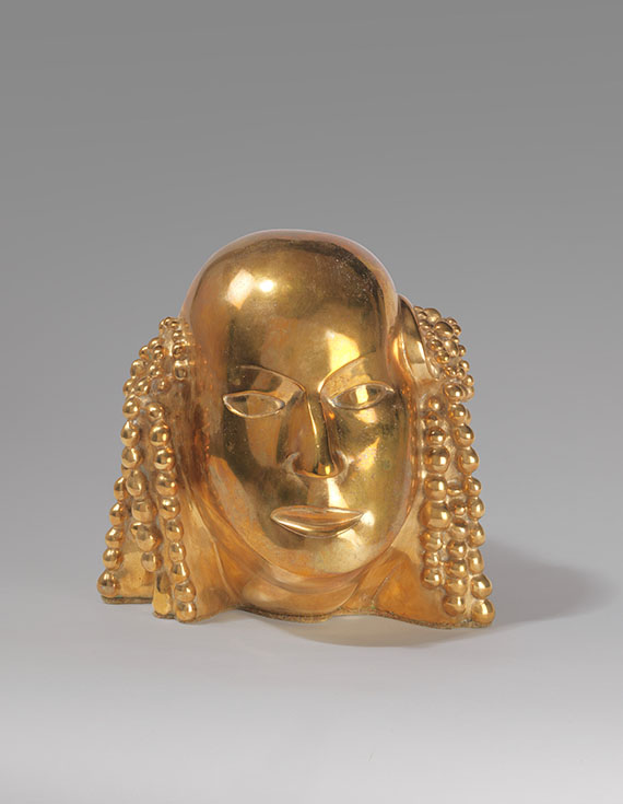 Joachim Schmettau - Weiblicher Kopf mit Perlenschnüren - Weitere Abbildung