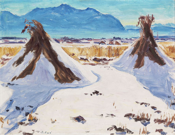 Arnold Balwé - Schneebedeckte Felder