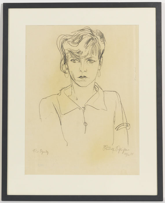 Rudolf Schlichter - Portrait Speedy ("Meine Frau") - Rahmenbild