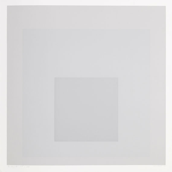 Josef Albers - Vier Blätter: Opalescent, Silent, Attic, Concord - Weitere Abbildung