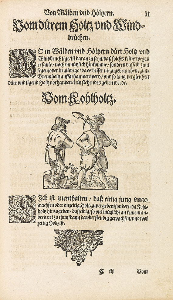   - Bairische Lanndtsordnung. 1553. - Angeb.: Meurer, Jagd- und Forstrecht. 1576. 2 Werke in 1 Bd. - Weitere Abbildung