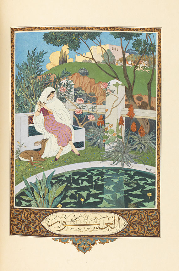 Franz Toussaint - Le jardin des Caresses. 1914 - Meistereinband. - Weitere Abbildung
