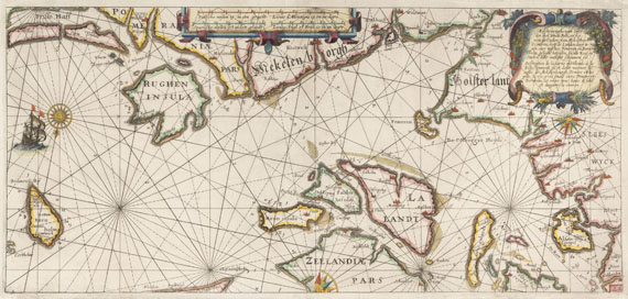 Atlantik - 10 Bll. Seekarten des Atlantik/Ostsee/Pazifik/Mittelmeer.