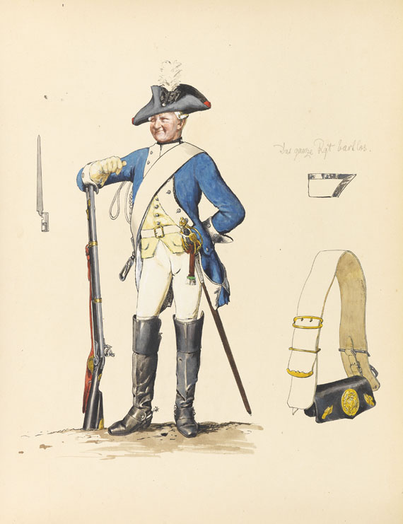 Adolph von Menzel - Armeewerk Friedrichs d. Gr. 6 Bde. (Werner-Exemplar) - Weitere Abbildung