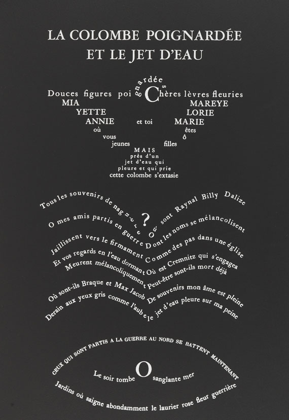 Guillaume Apollinaire - Sept calligrammes. - Weitere Abbildung