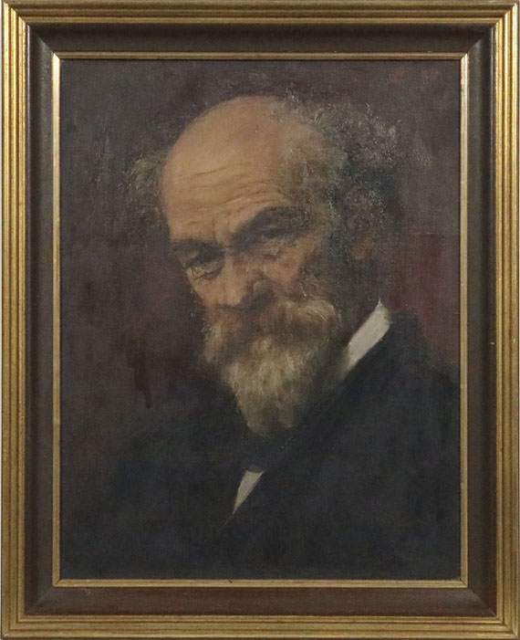 Antonie Boubong - Zugeschrieben - Porträt des Malers Jakob Grünenwald (1821-1896) - Rahmenbild