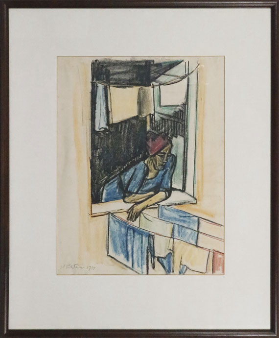 Hermann Max Pechstein - Frau am Fenster (Monte Rosso) - Rahmenbild