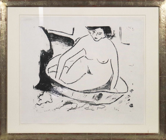 Ernst Ludwig Kirchner - Mädchen im Badetub - Rahmenbild