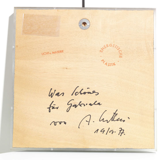 Adolf Luther - Ohne Titel (Energetische Plastik) - Rückseite