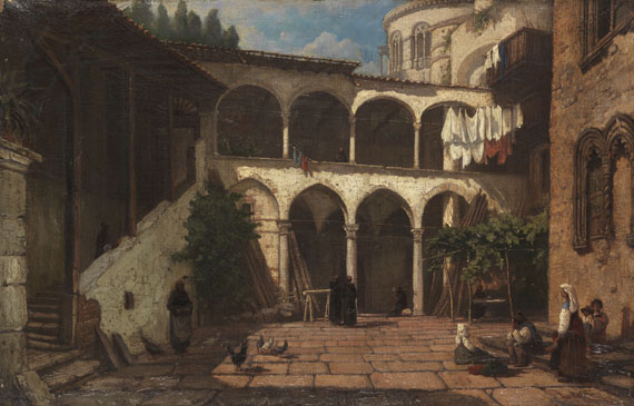 Julius Zielke (Zielcke) - Im römischen Klosterhof