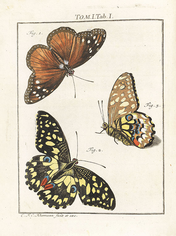 August Johann Rösel von Rosenhof - Insecten-Belustigung, 4 Bde., dazu Kleemann, Beyträge zur Naturgeschichte, 2 Bde. in 1, zusammen 5 Bde. - Weitere Abbildung