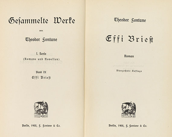 Theodor Fontane - Gesammelte Werke. 21 Bde. - Weitere Abbildung