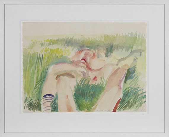 Maria Lassnig - Im Garten - Rahmenbild