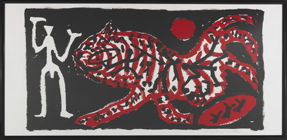 A. R. Penck (d.i. Ralf Winkler) - Tiger und Jäger - Rahmenbild