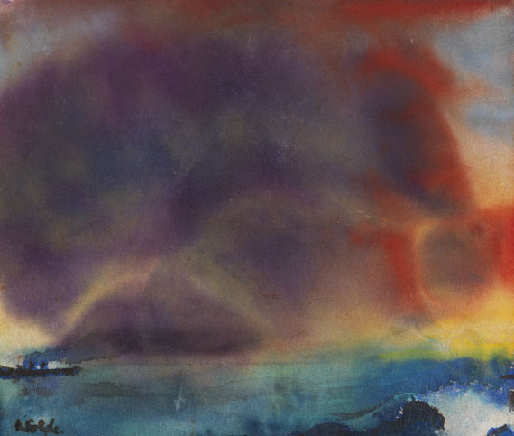 Emil Nolde - Abendwolken am Meer