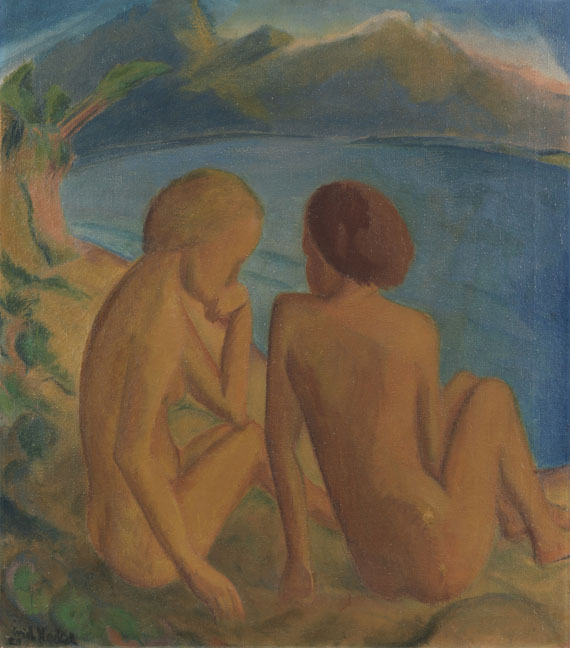 Erich Heckel - Zwei Frauen am Strand
