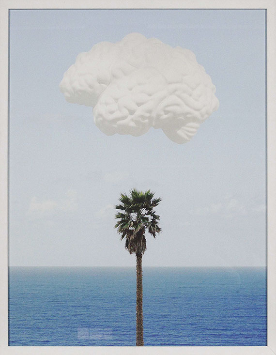 John Baldessari - Brain / Cloud (With Seascape and Palm Tree) - Rahmenbild