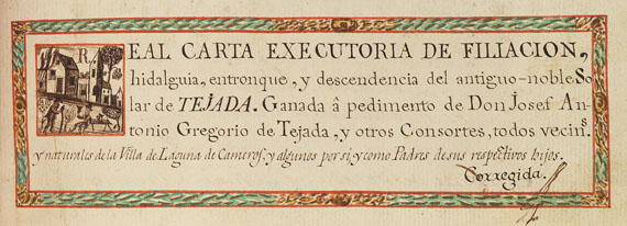 Manuskripte - Carta executoria. (Span. Handschrift auf Papier)