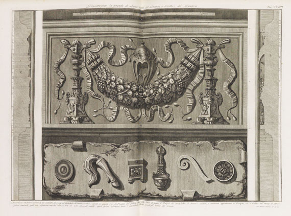 Francesco Piranesi - Sammelband mit 46 Kupfertafeln