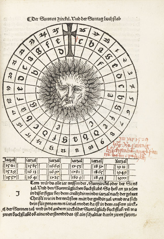 Johannes Regiomontanus - Kalendarius teütsch - Weitere Abbildung