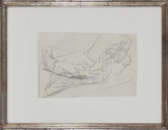Ernst Ludwig Kirchner - Liegende (Skizze zu dem Gemälde: Olympia) - Rahmenbild