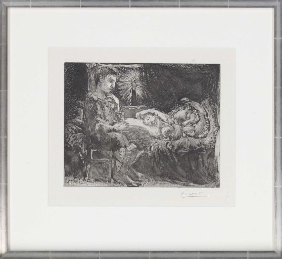 Pablo Picasso - Garçon et dormeuse à la chandelle - Rahmenbild