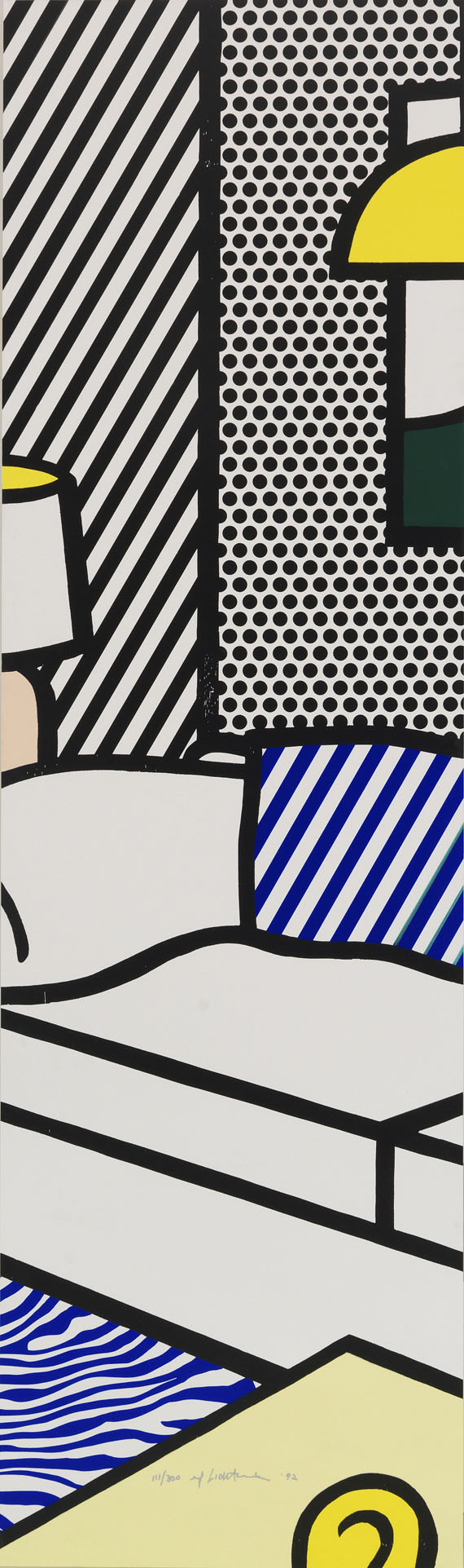 Roy Lichtenstein - Wallpaper with Blue Floor Interior - Weitere Abbildung