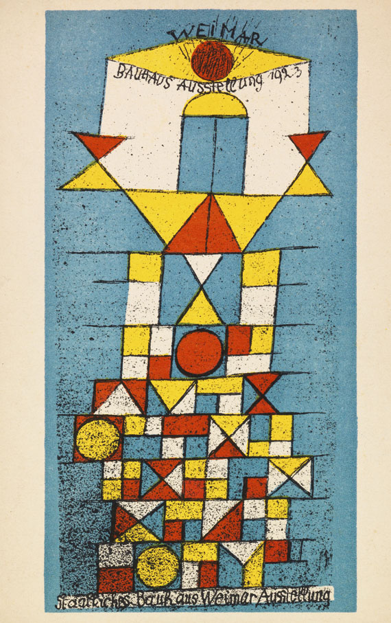 Paul Klee - Postkarte Bauhaus-Ausstellung 1923