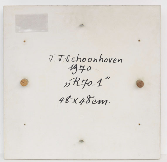 Jan Schoonhoven - R 70-1 - Rückseite