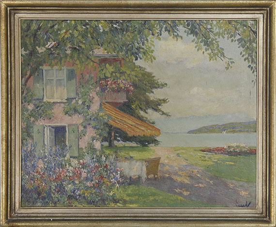 Edward Cucuel - Die Villa des Künstlers am Starnberger See (Das Sommerhaus) - Rahmenbild
