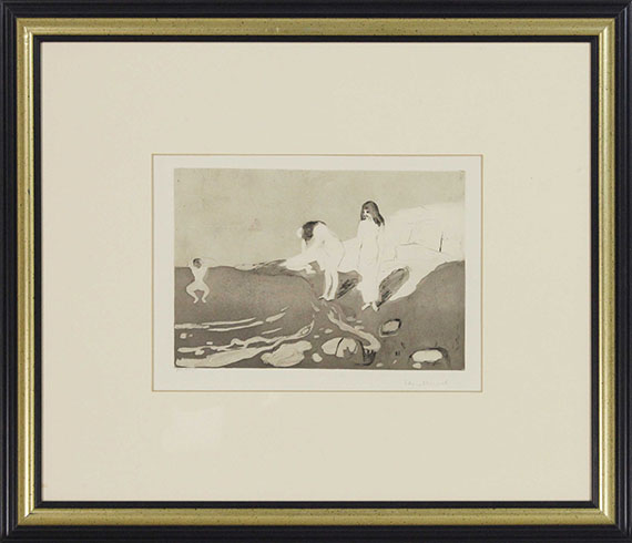Edvard Munch - Badende Kvinner (Badende Frauen) - Rahmenbild