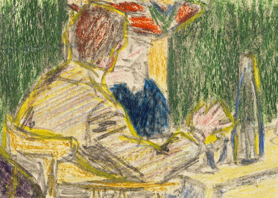 Ernst Ludwig Kirchner - Kirchner und Dodo im Café (Dresden)