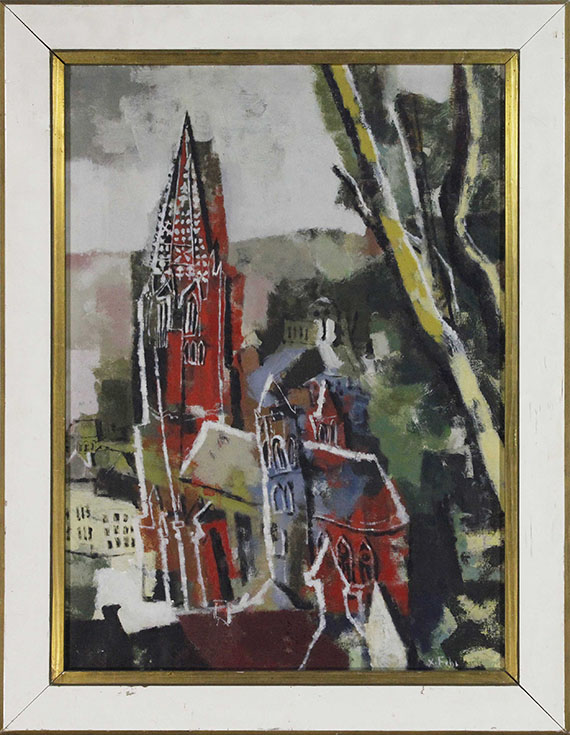 Franz Xaver Fuhr - Die Rote Kirche - Rahmenbild