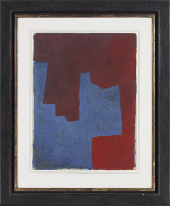 Serge Poliakoff - Composition deux rouges et bleu - Rahmenbild