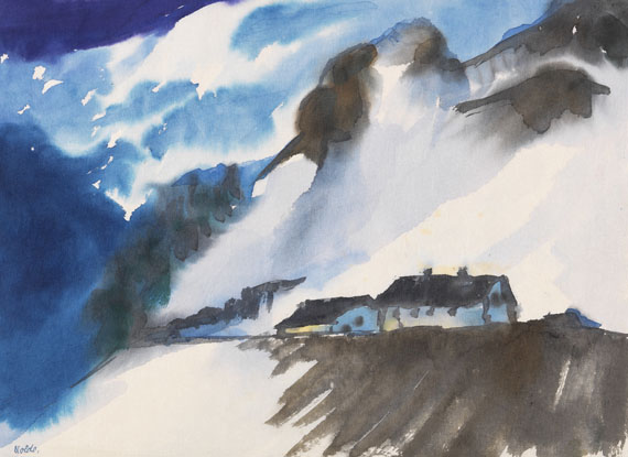Emil Nolde - Schweizer Berglandschaft im Winter