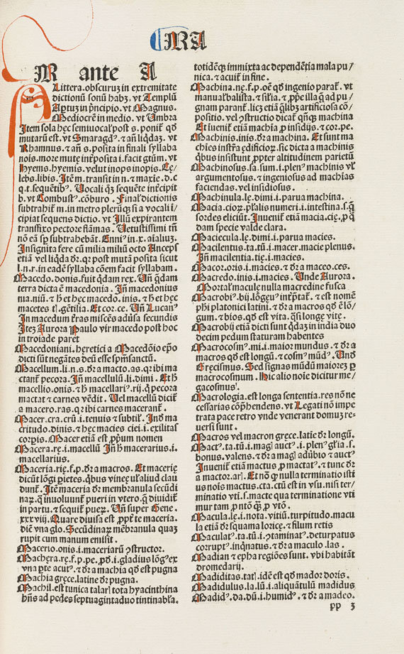 Johannes Reuchlin - Vocabularius breviloquus - Weitere Abbildung