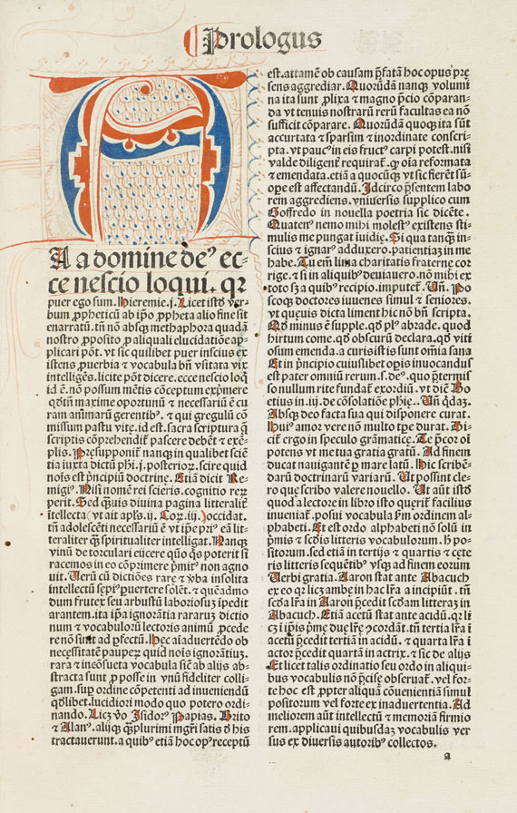 Johannes Reuchlin - Vocabularius breviloquus - Weitere Abbildung