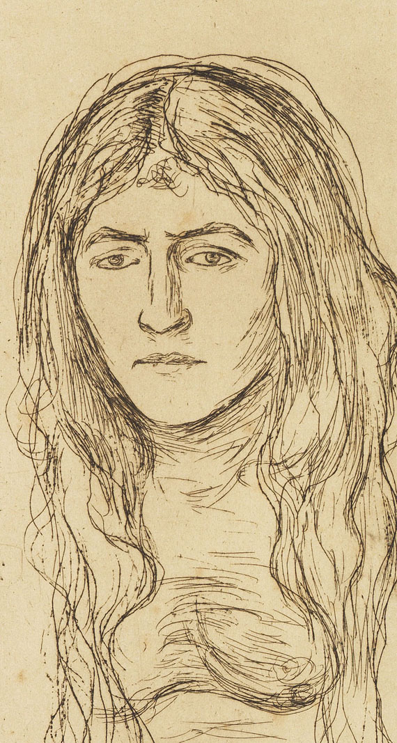 Edvard Munch - Weib mit langem Haar