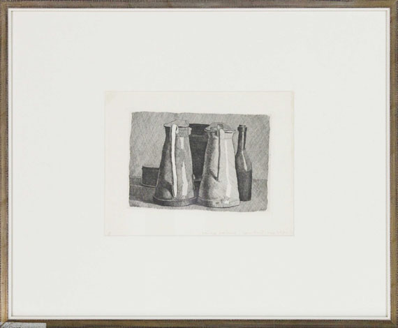 Giorgio Morandi - Natura morta con cinque oggetti - Rahmenbild