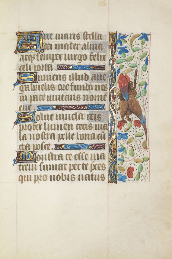   - Mittelalterliches Stundenbuch Pergamentmanuskript Troyes - Weitere Abbildung