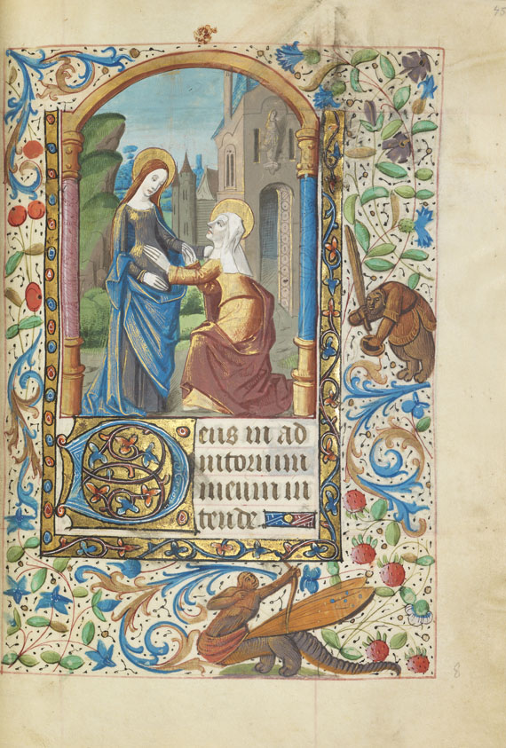 Stundenbuch Troyes - Mittelalterliches Stundenbuch Pergamentmanuskript Troyes