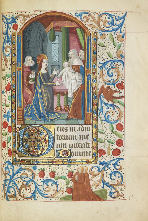   - Mittelalterliches Stundenbuch Pergamentmanuskript Troyes - Weitere Abbildung
