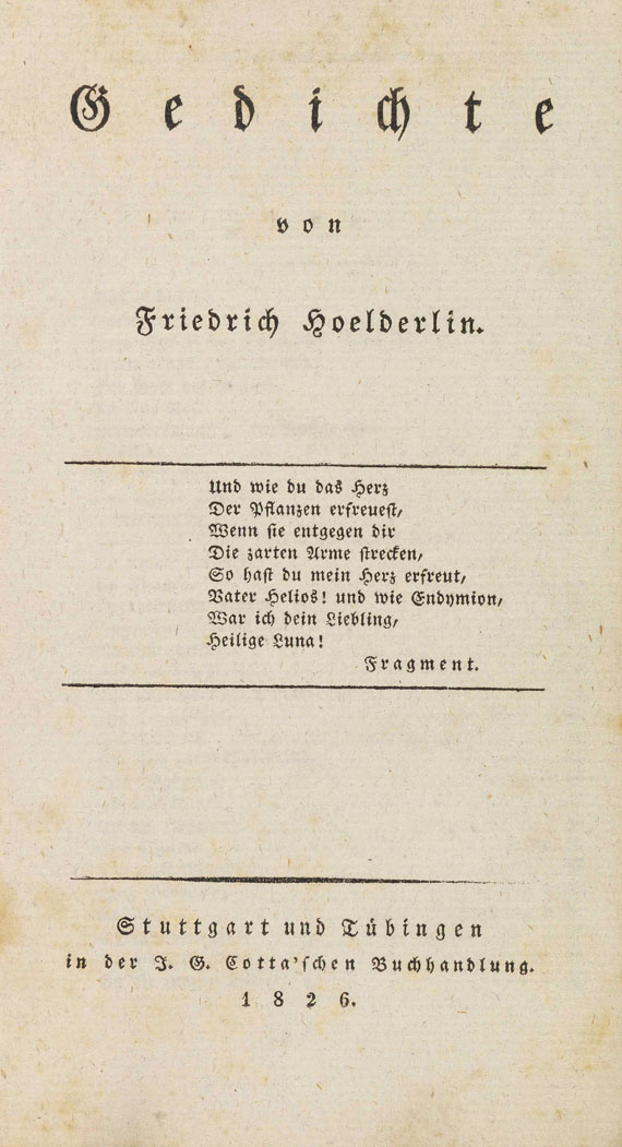 Friedrich Hölderlin - Gedichte