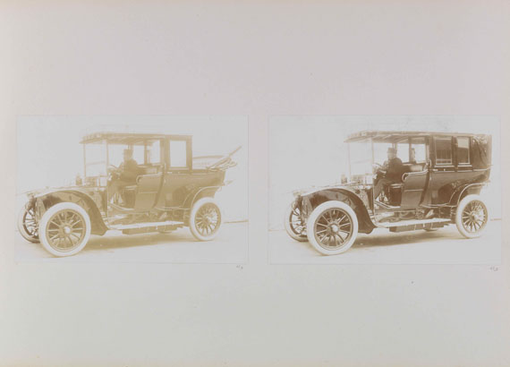  Mühlbacher - Automobile. 5 Alben mit Zeichnungen und 1 Fotoalbum, um 1900 - Weitere Abbildung