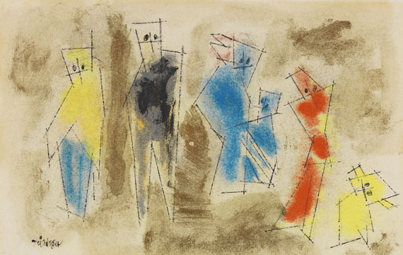 Lyonel Feininger - Untitled (Six Figures)