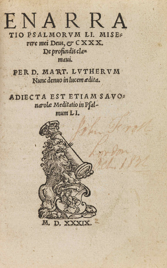 Martin Luther - Enarratio psalmorum LI.
