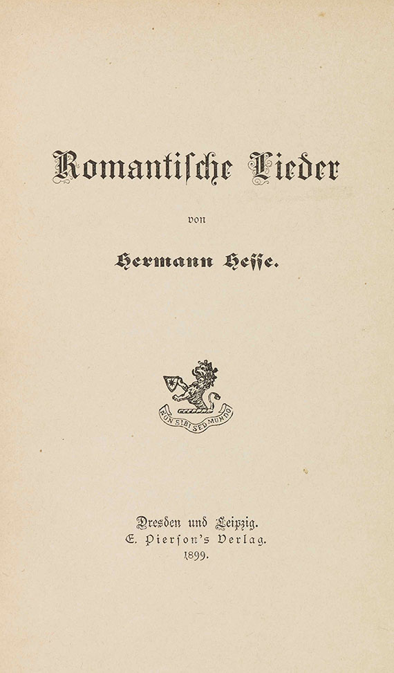 Hermann Hesse - Romantische Lieder