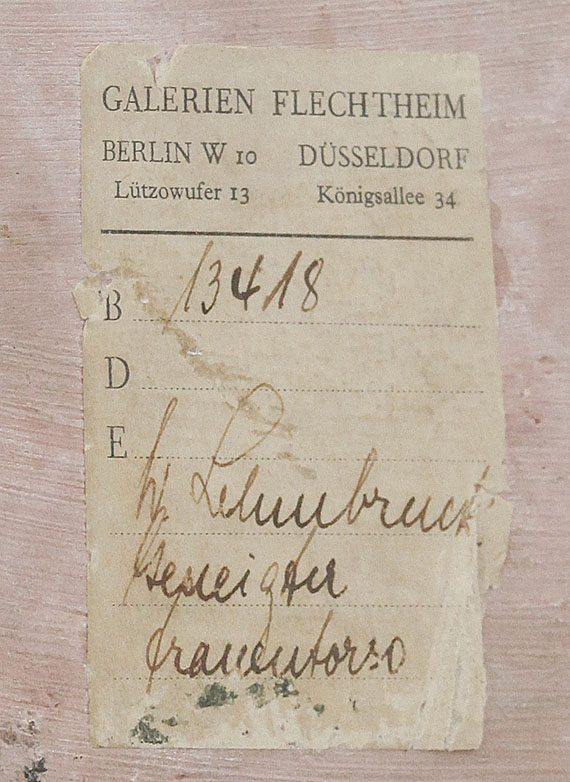 Wilhelm Lehmbruck - Gebeugter weiblicher Torso - Weitere Abbildung
