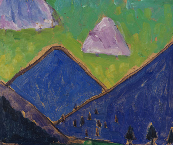 Gabriele Münter - Blick aufs Murnauer Moos (Blaue Berge)